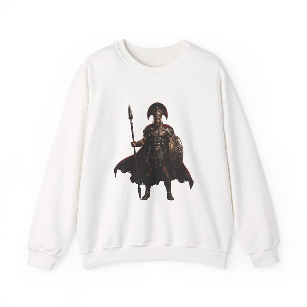 Copy of Spartan Warrior Crewneck Sweatshirt — Chez Cares Crest Back Graphic